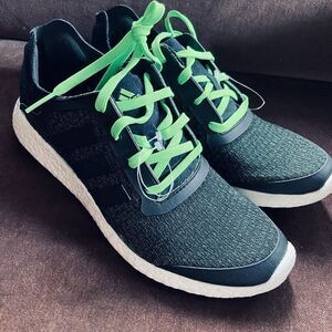 NEW Adidas Pure Boost Reveal Black Green PrimeKnit Suede Mens 10 US 44 EUR 9 UK